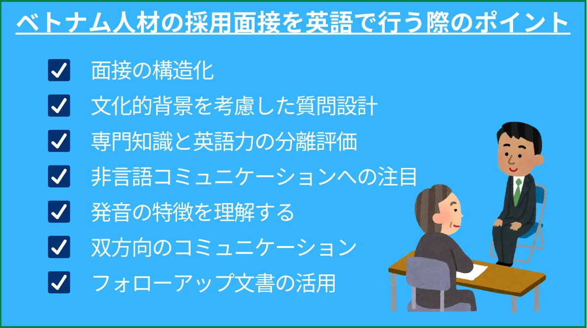 採用面接での効果的な英語コミュニケーション