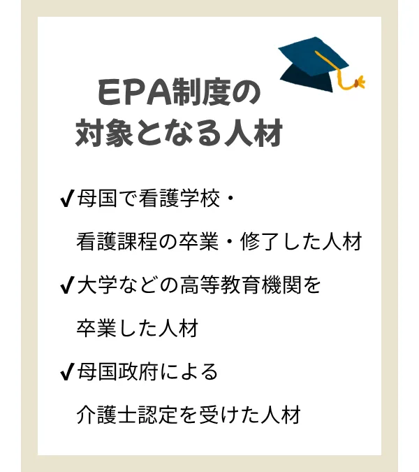 EPA制度の対象となる人材