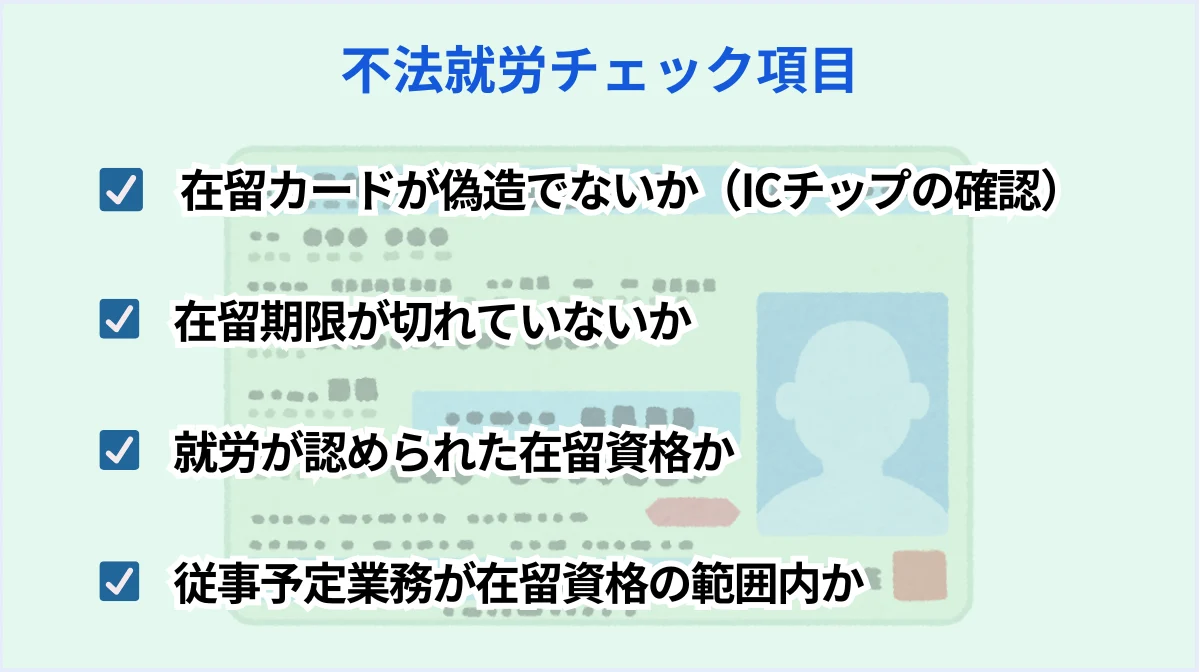不法就労を防ぐチェックリスト