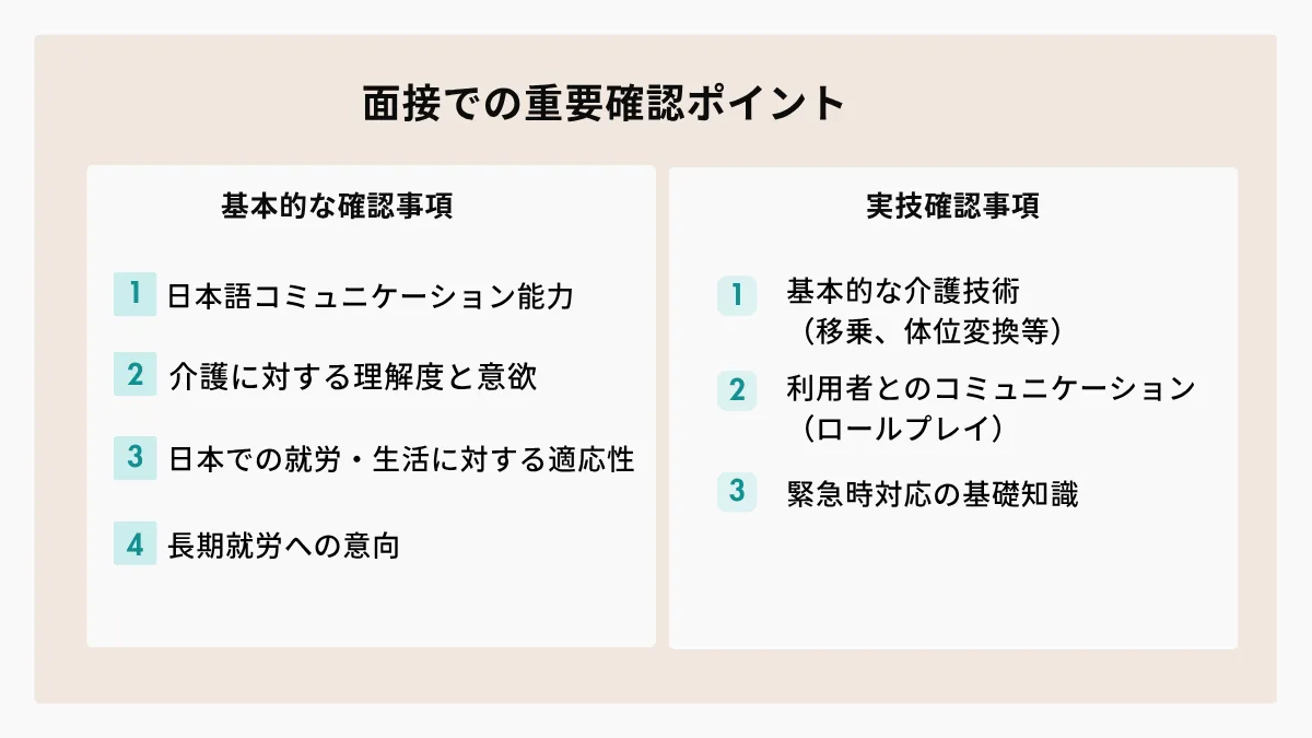 面接での重要確認ポイント