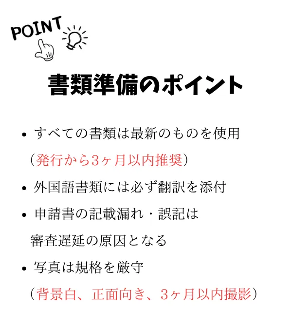 書類準備のポイント
