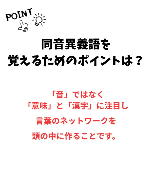 同音異義語を覚えるためのポイントは?