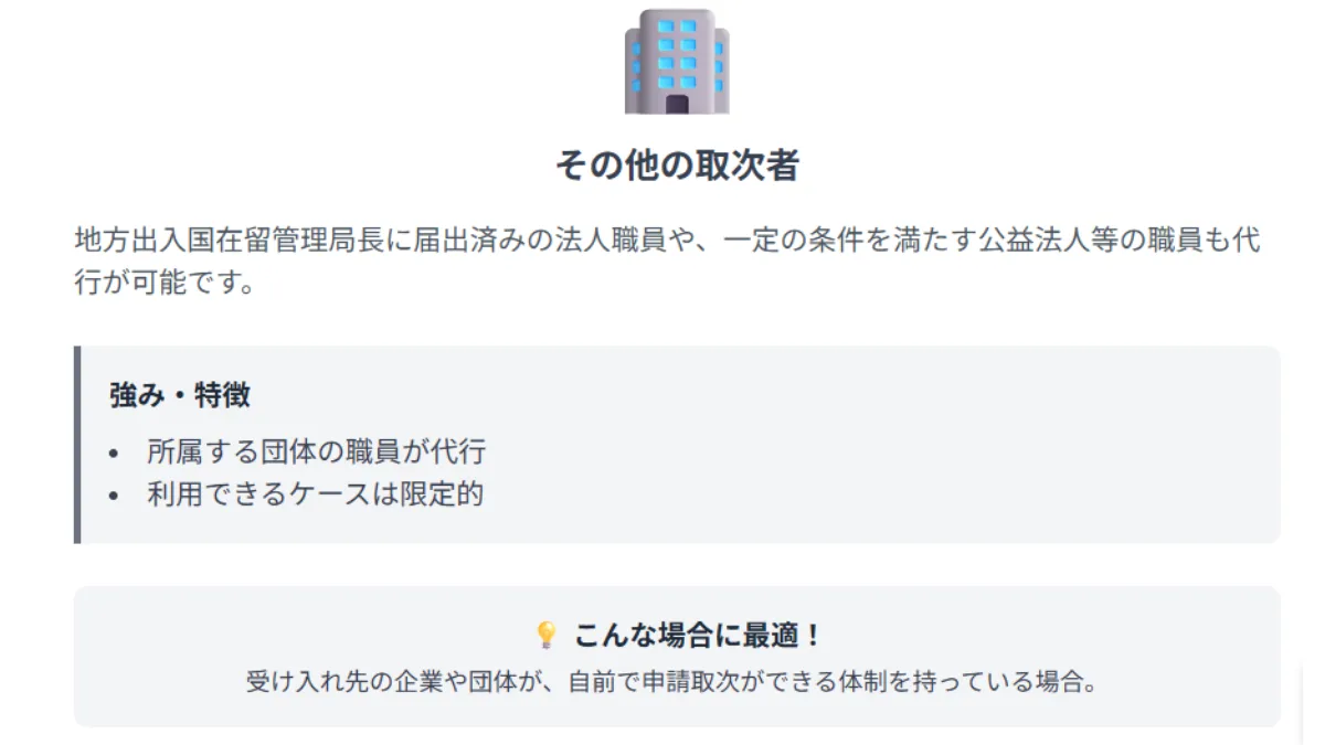 その他の取次者