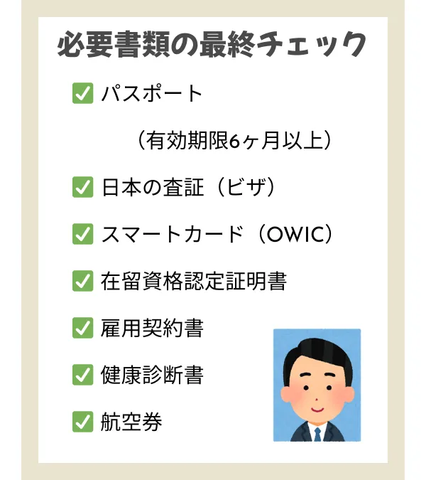 必要書類の最終チェック