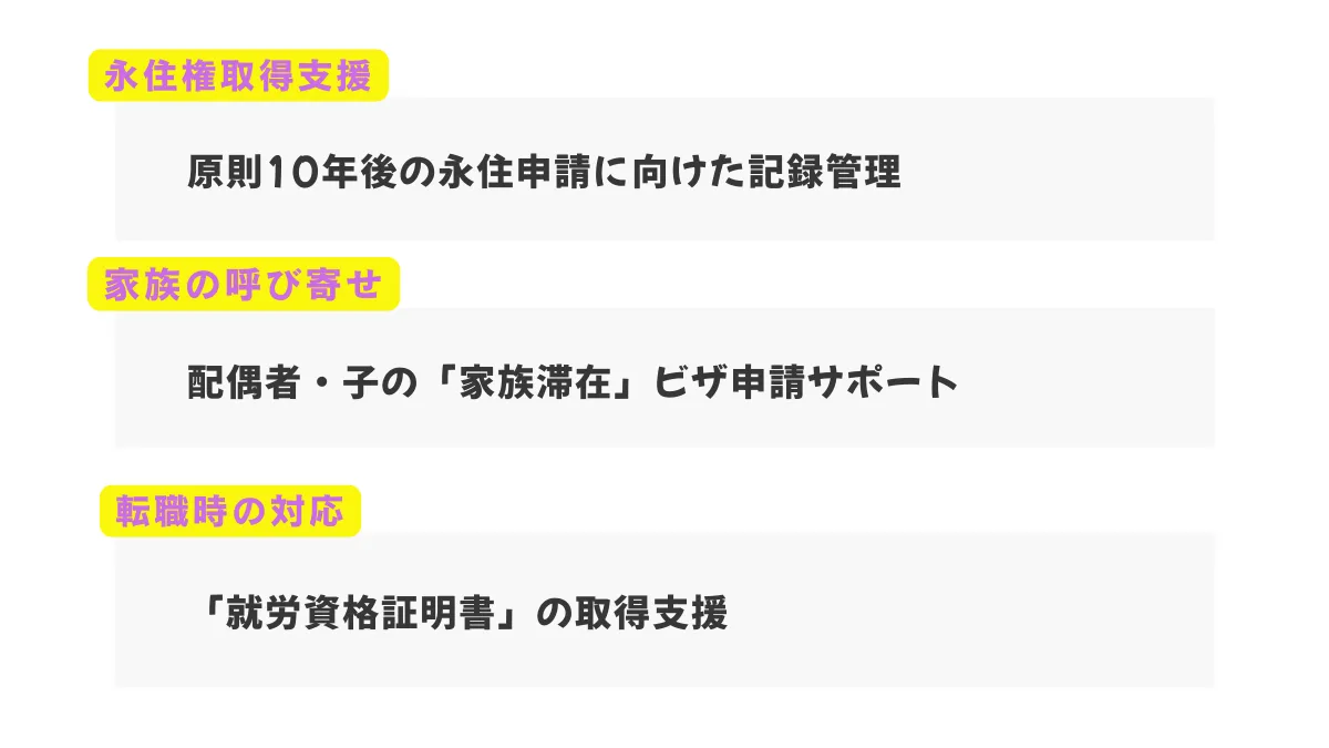 長期的な視点での在留資格管理