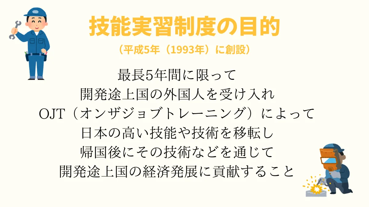 技能実習制度の目的