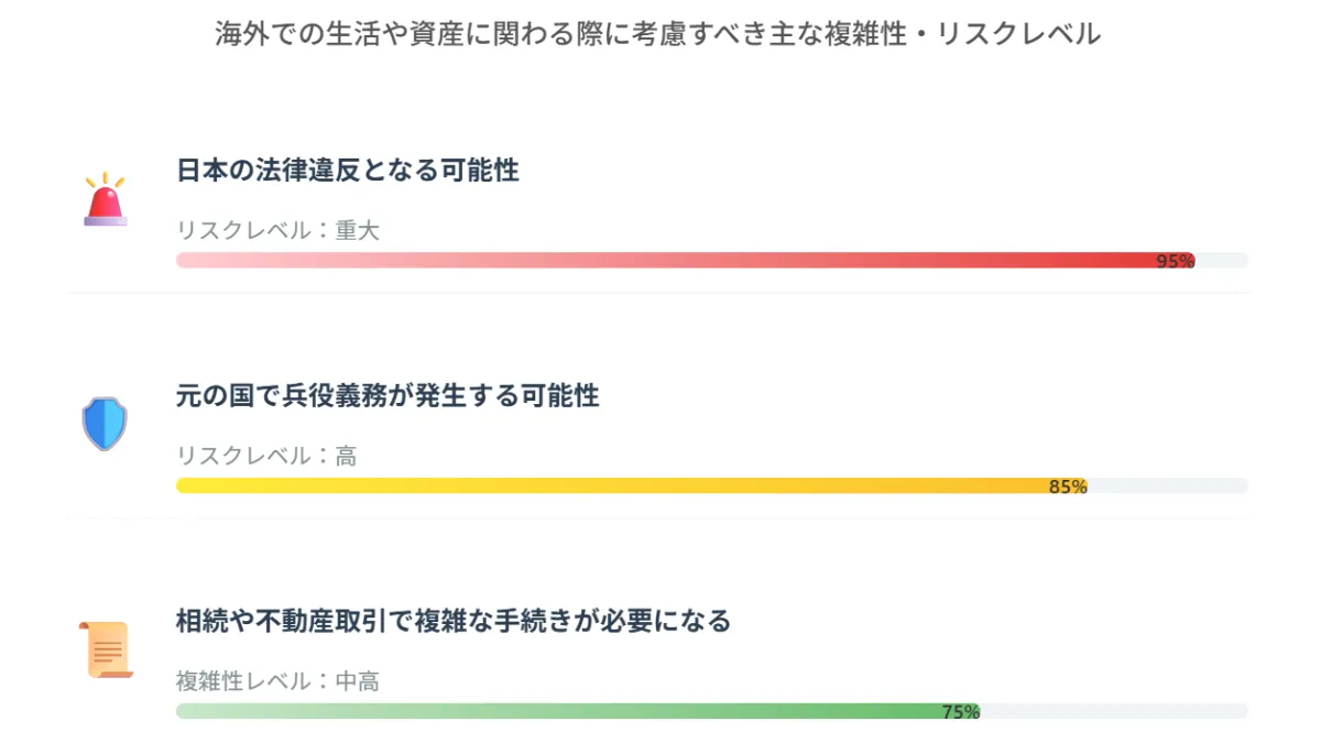 二重国籍・海外関連手続きの潜在的リスクマップ