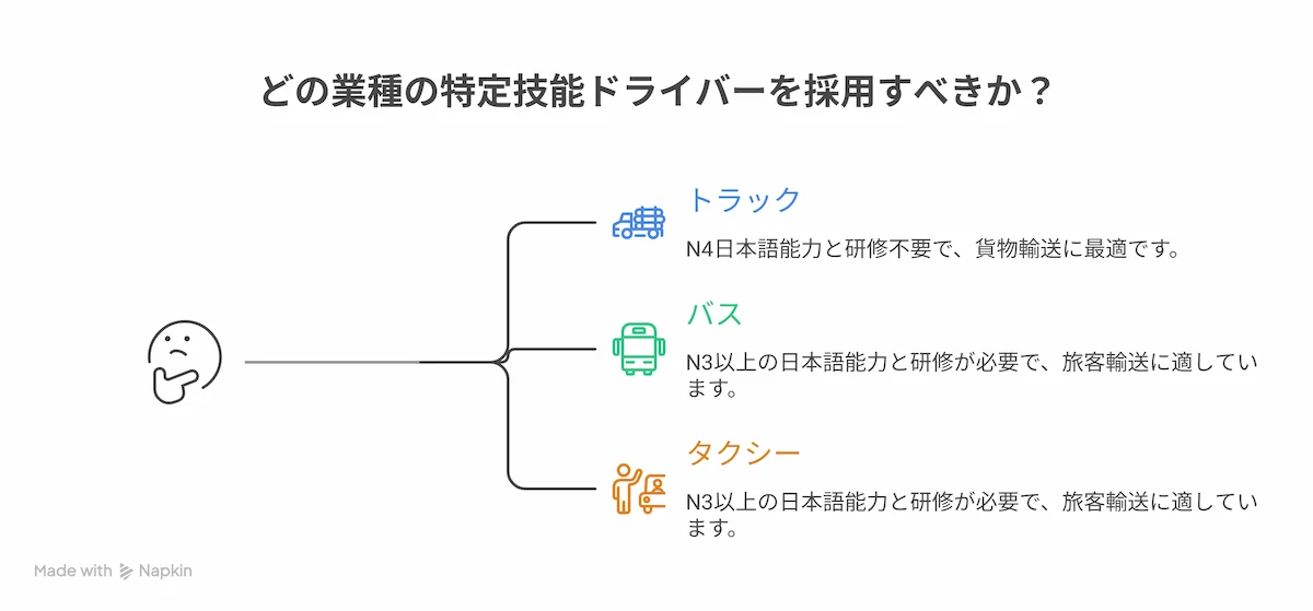 業種によって異なる免許・日本語能力・研修の有無